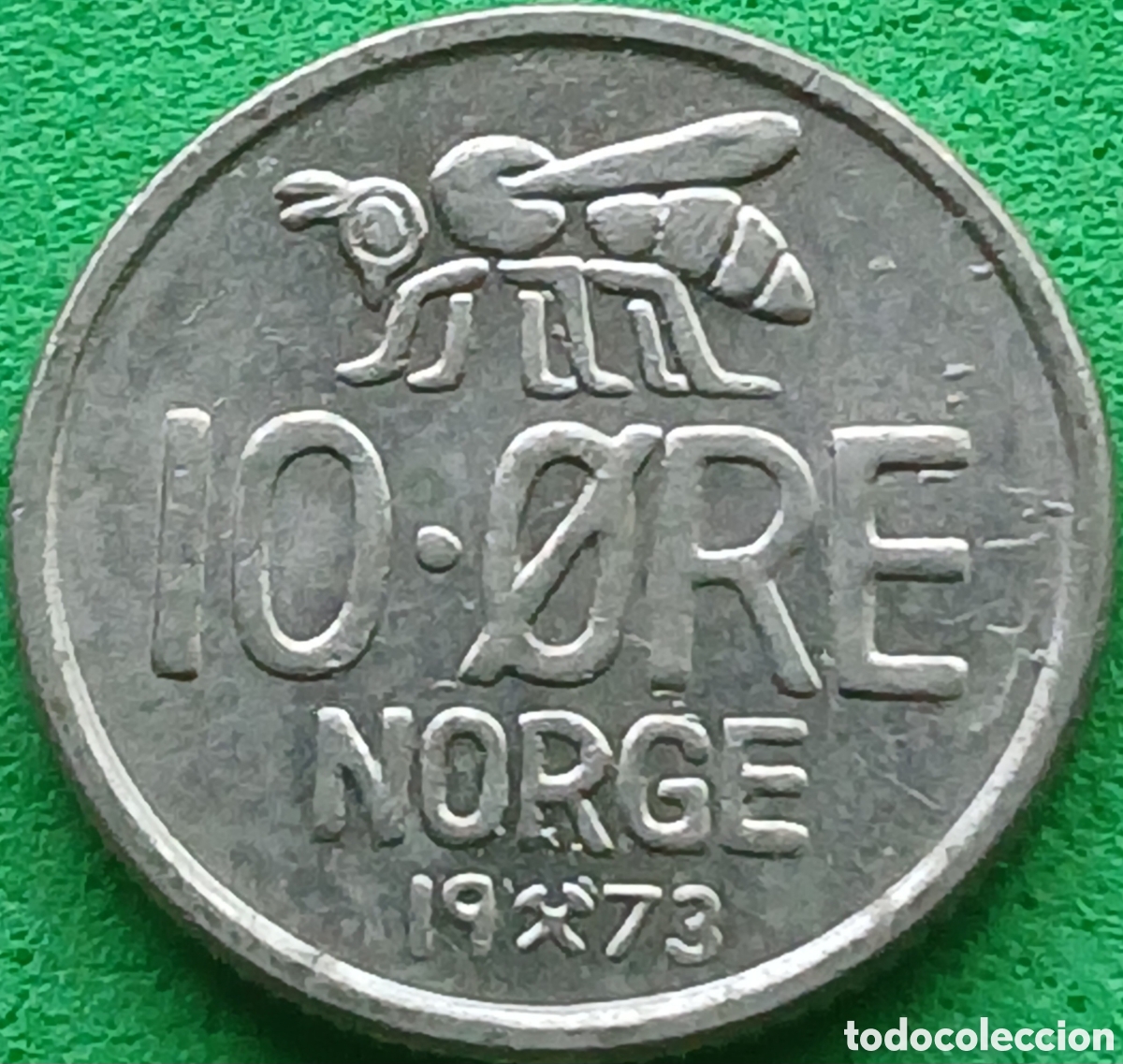 Monedas antiguas de Europa: Noruega 10 ore 1973 km#411