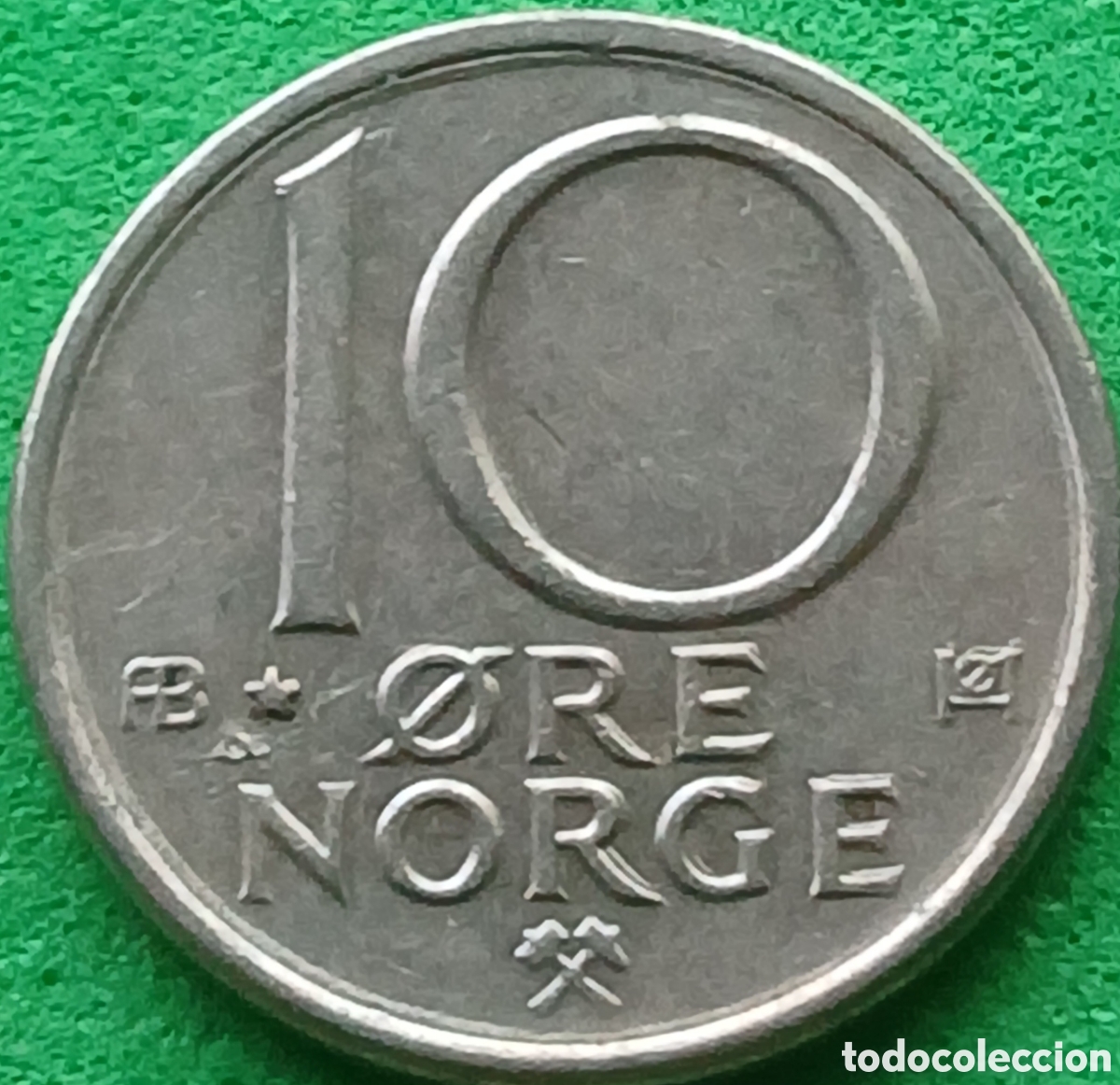 Monedas antiguas de Europa: Noruega 10 ore 1980 km#416 ceca &rdquo;AB*&rdquo;