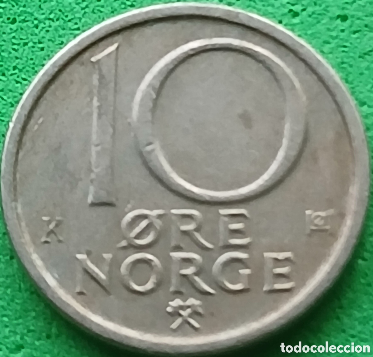 Monedas antiguas de Europa: Noruega 10 ore 1985 km#416