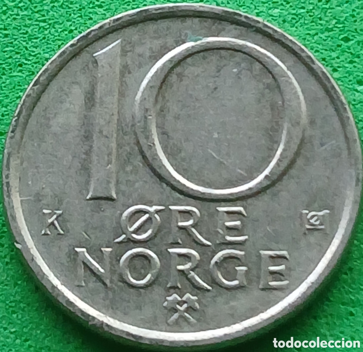 Monedas antiguas de Europa: Noruega 10 ore 1986 km#416