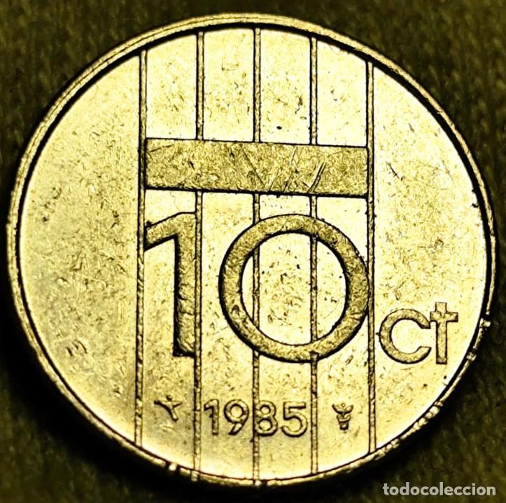 Monedas antiguas de Europa: Paises Bajos 10 Centavos, Juliana 1985, Sin Mbc+ Lote 2442