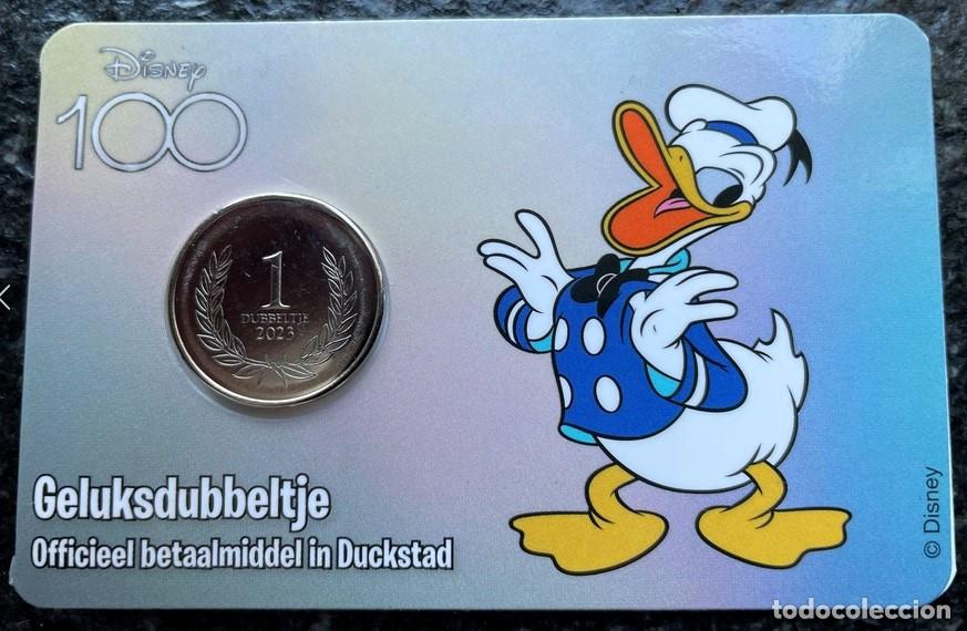 Monedas antiguas de Europa: Pa&iacute;ses Bajos &ndash; Lucky Dime Donald Duck &ndash; Coincard Oficial 2023 &ndash; 100 A&ntilde;os Disney &ndash; Lote 1204