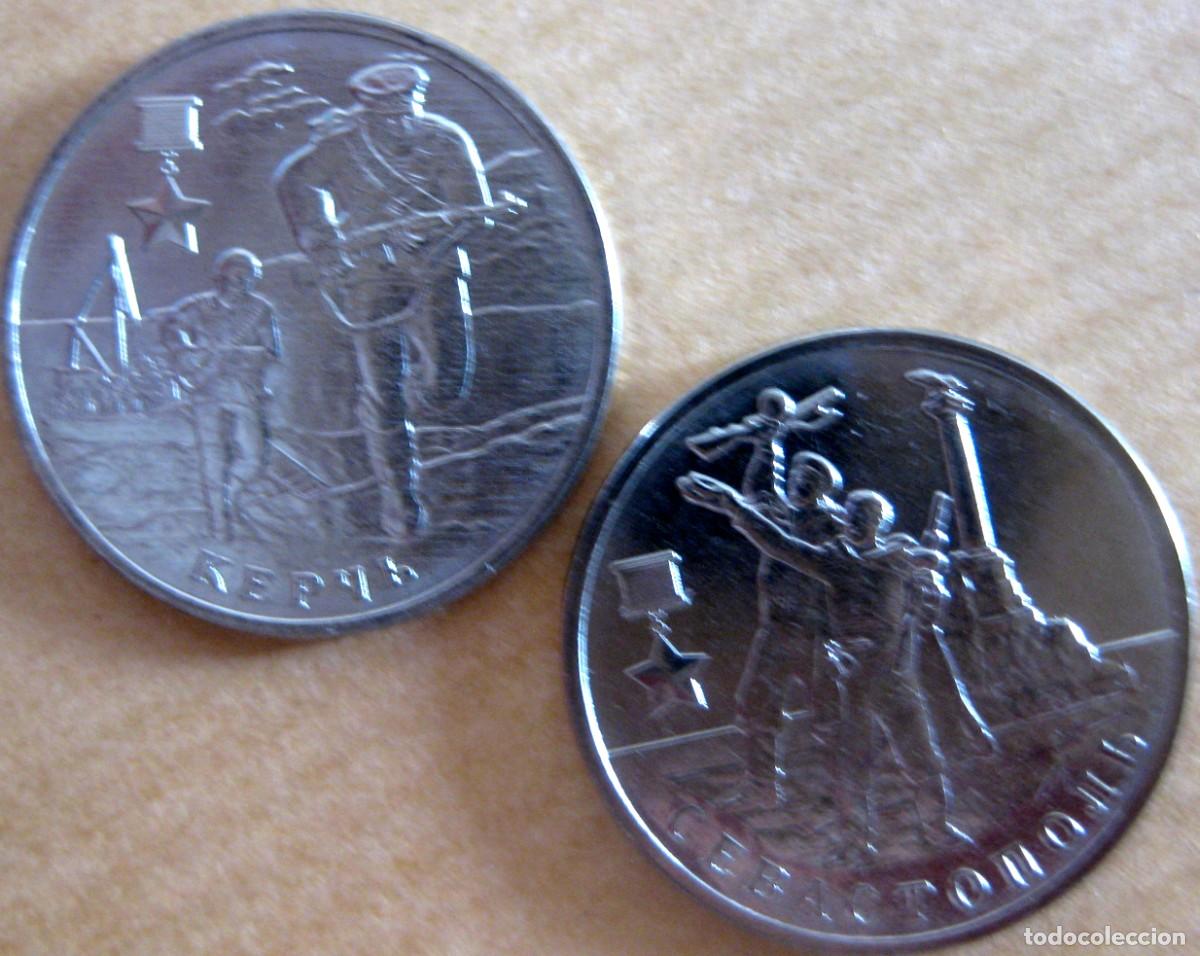 Monedas antiguas de Europa: Rusia, Set 2 x 2 Rublos 2017 &rdquo;H&eacute;roes de Sevastopol y Kerch&rdquo;. Sin Circular.