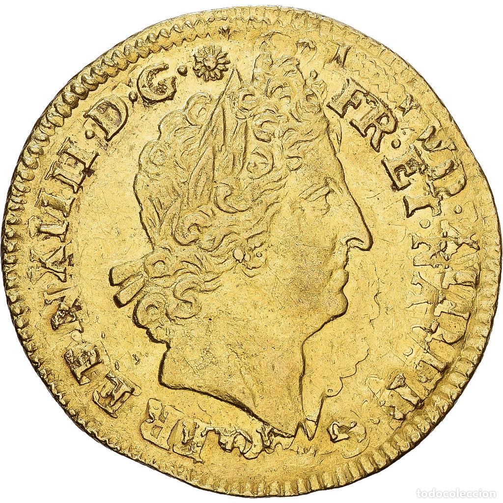 Monedas antiguas de Europa: [#139669] Francia, Louis XIV, louis d'or aux 8 L et aux insignes, 1701, Dijon, reformed