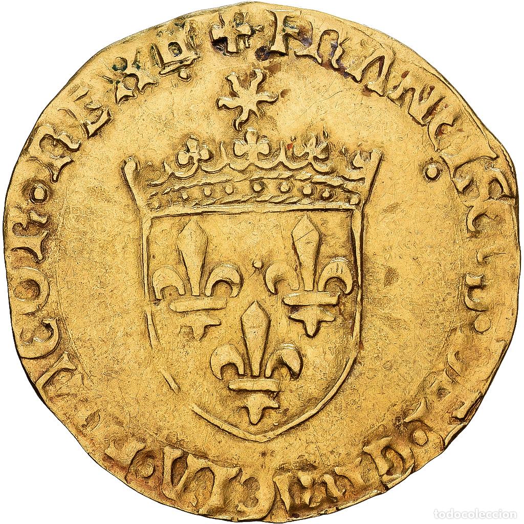 Monedas antiguas de Europa: [#139754] Francia, Fran&ccedil;ois Ier, &Eacute;cu d'or au soleil, 1515-1547, Tours, Oro, MBC+