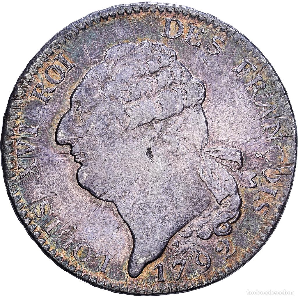 Monedas antiguas de Europa: [#139846] Francia, Louis XVI, &Eacute;cu de 6 livres fran&ccedil;ois, 1792, Paris, Plata, MBC