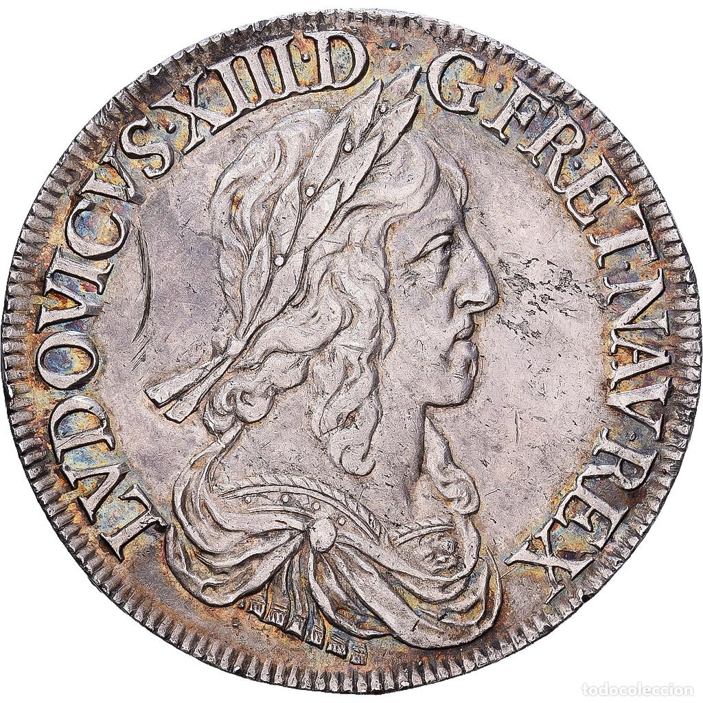 Monedas antiguas de Europa: [#139859] Francia, Louis XIII, &Eacute;cu de 60 Sols, 2&egrave;me poin&ccedil;on de Warin, 1643, Paris