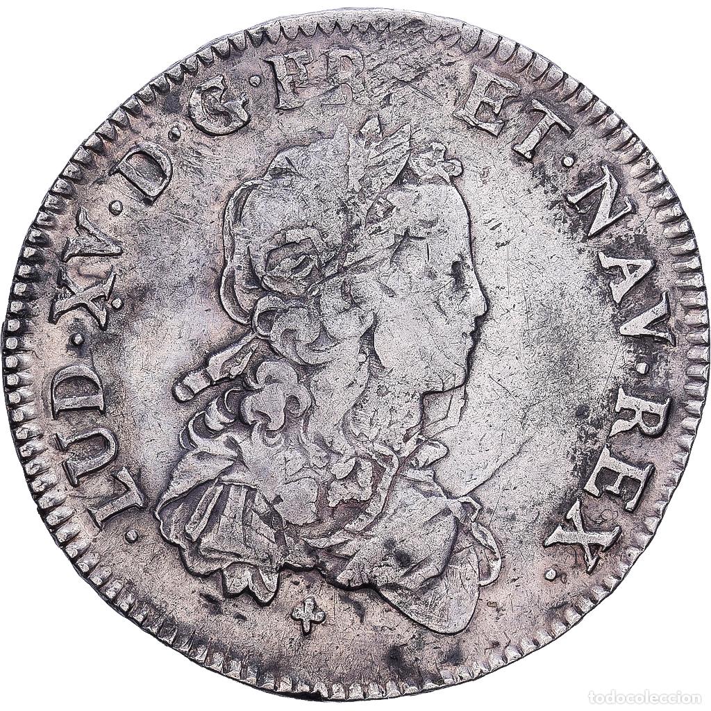 Monedas antiguas de Europa: [#139922] Francia, Louis XV, 1/2 &Eacute;cu de France, 1721, Lille, reformed, Plata, MBC