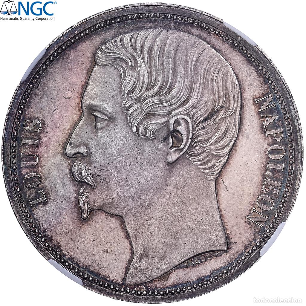 Monedas antiguas de Europa: [#982551] Francia, Louis-Napol&eacute;on Bonaparte, 5 Francs, 1852, Paris, ESSAI, Plata, NGC