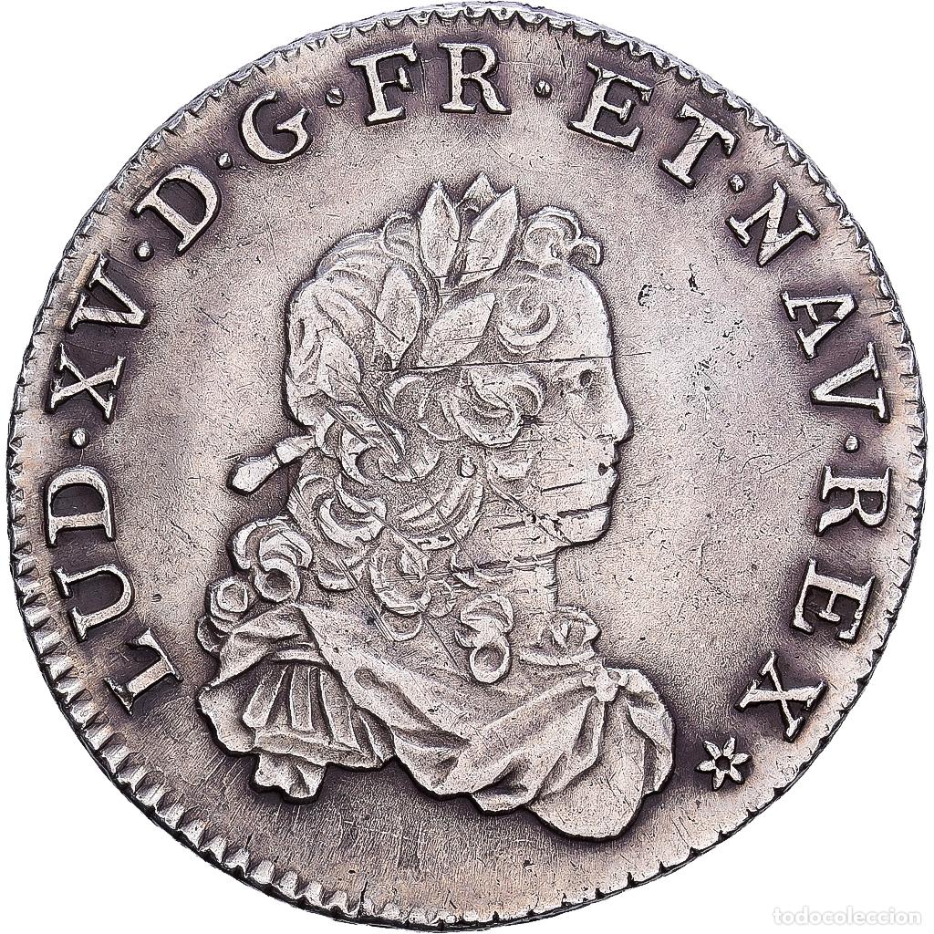 Monedas antiguas de Europa: [#139916] Francia, Louis XV, 1/3 &eacute;cu de France, 1721, Caen, Plata, MBC+, Gadoury:306