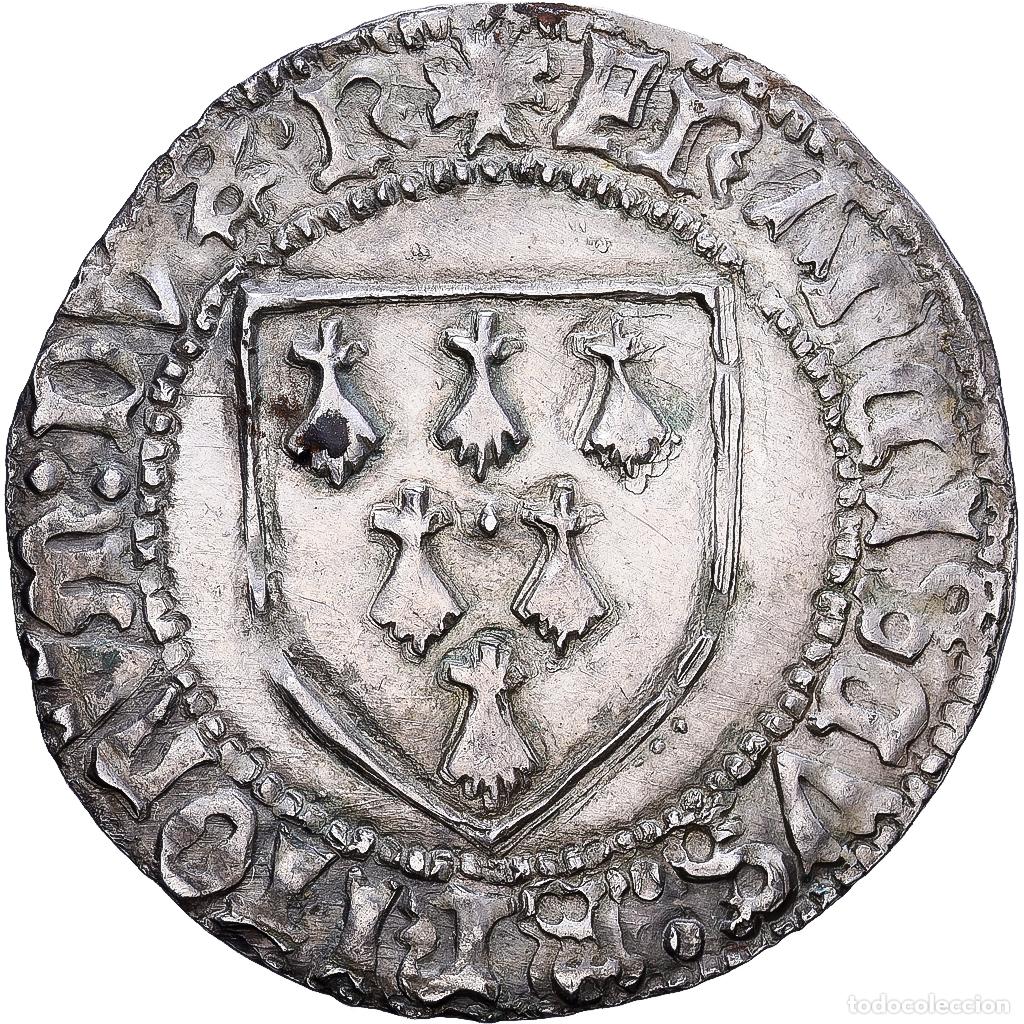 Monedas antiguas de Europa: [#139668] Duchy of Brittany, Fran&ccedil;ois II, Gros &agrave; l'&eacute;cu, 1458-1488, Rennes, Plata, EBC