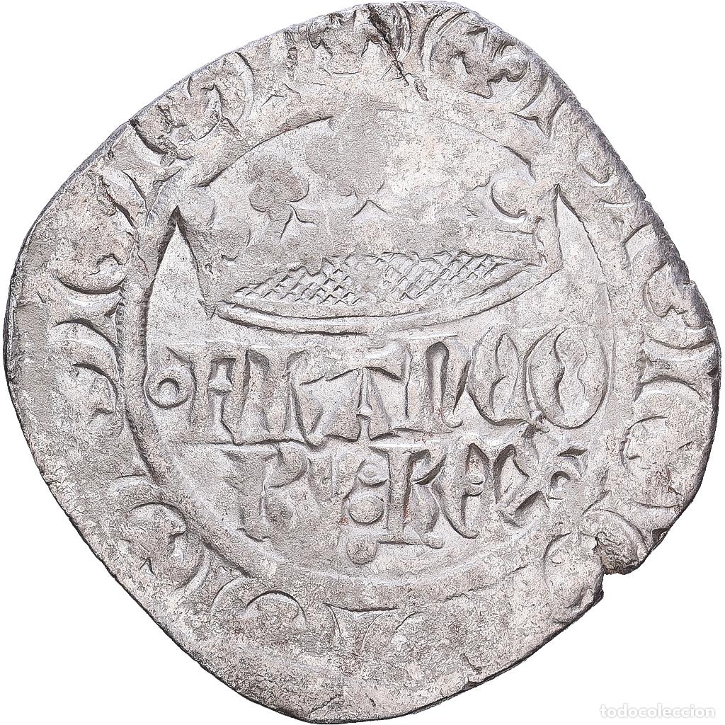 Monedas antiguas de Europa: [#139620] Francia, Jean II le Bon, Gros &agrave; la Couronne, 1358, Plata, BC+, Duplessy:305