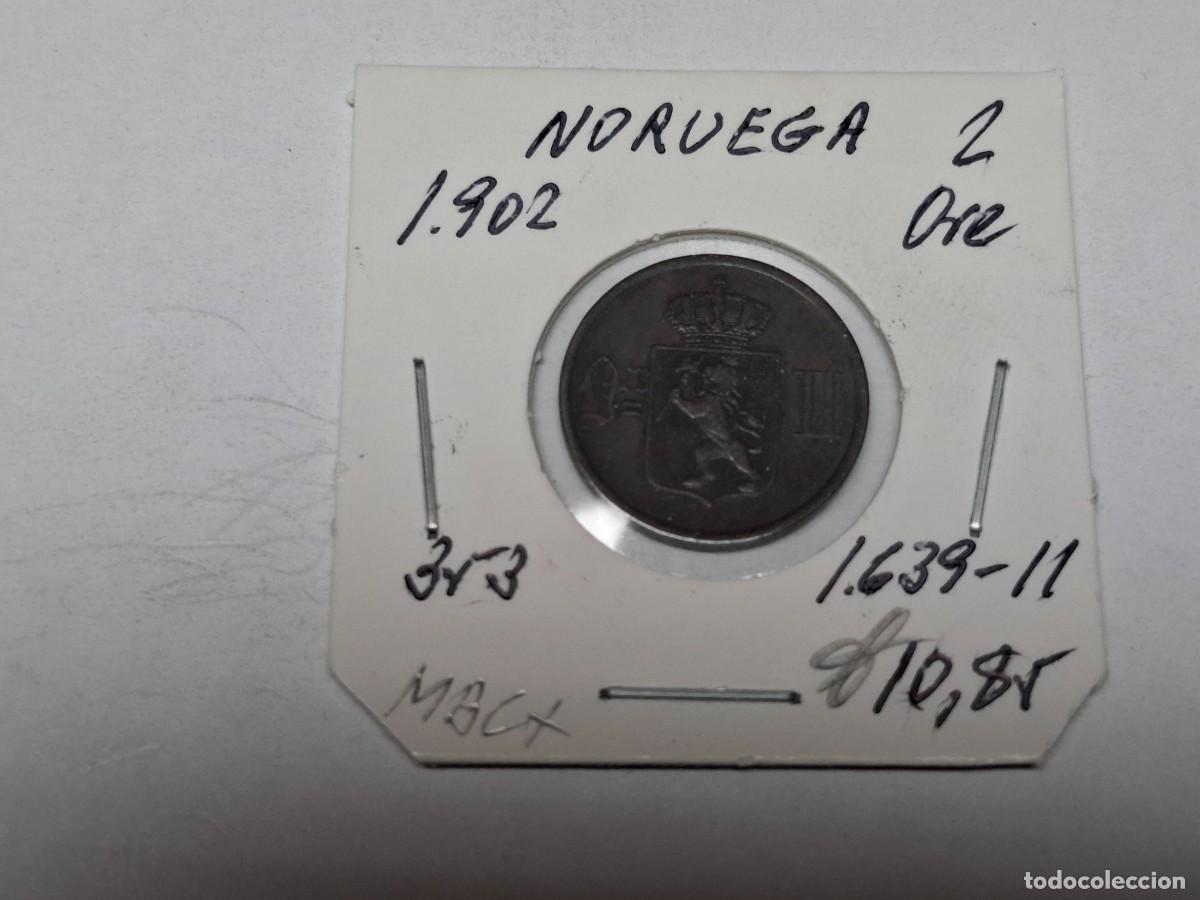 Monedas antiguas de Europa: 2 ORE de 1902 KM 353 NORUEGA en MBC+
