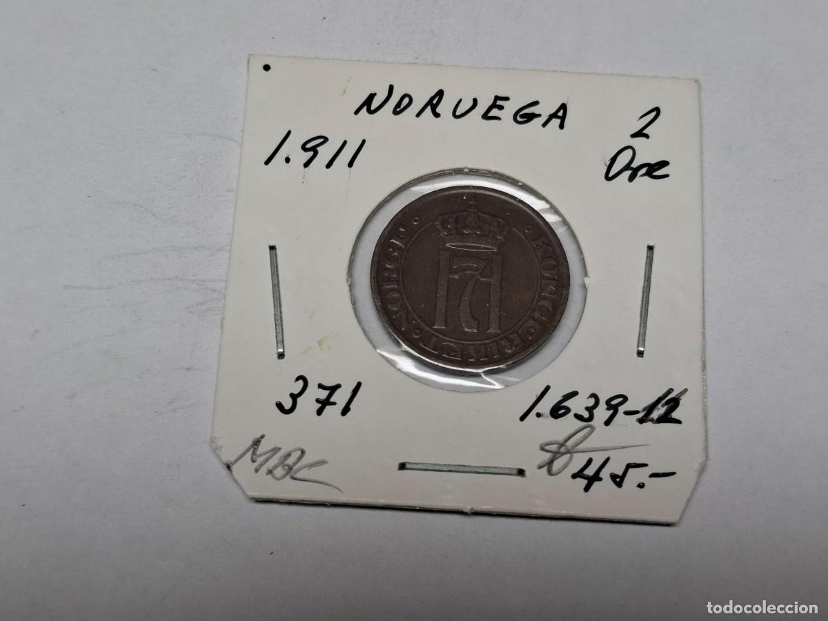 Monedas antiguas de Europa: 2 ORE de 1911 KM 371 NORUEGA en MBC