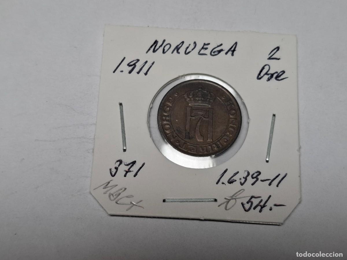 Monedas antiguas de Europa: 2 ORE de 1911 KM 371 NORUEGA en MBC+