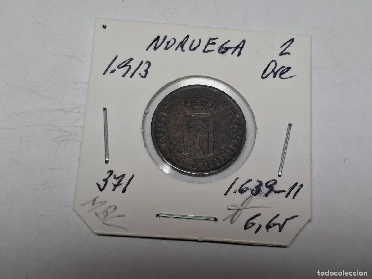 Monedas antiguas de Europa: 2 ORE de 1913 KM 371 NORUEGA en MBC
