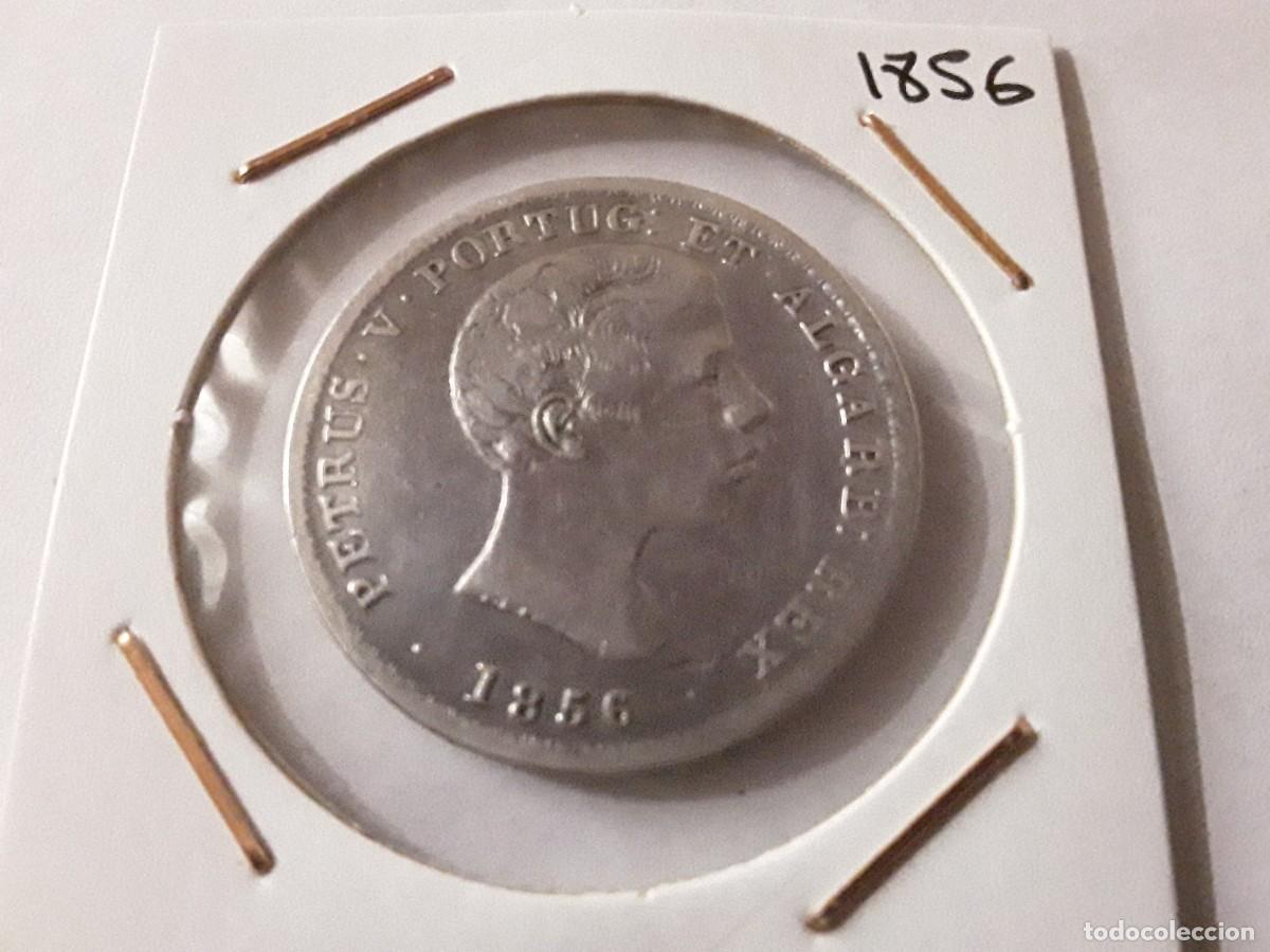 Monedas antiguas de Europa: PORTUGAL - 500 REIS DE PLATA PEDRO VV A&Ntilde;O 1856.