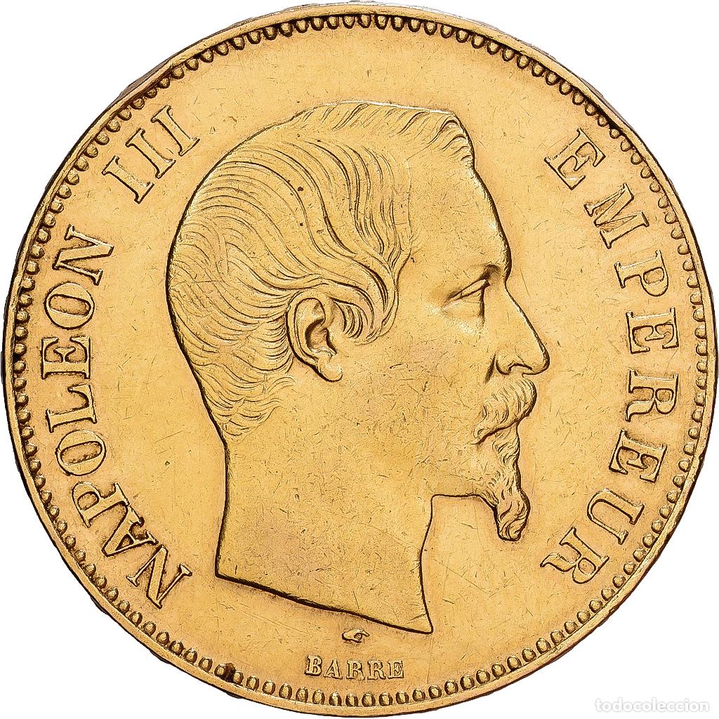 Monedas antiguas de Europa: [#1540066] Francia, Napoleon III, 100 Francs, Napol&eacute;on III, 1855, Paris, Oro, BC+