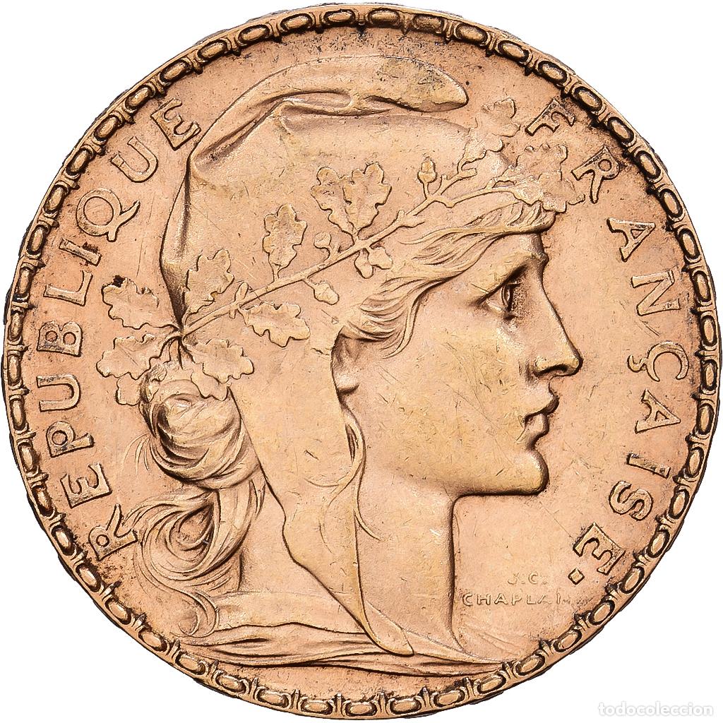 Monedas antiguas de Europa: [#1540051] Francia, 20 Francs, Marianne, 1909, Oro, MBC+, KM:857