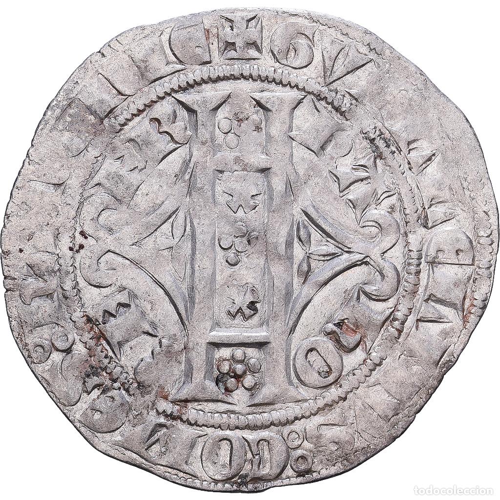 Monedas antiguas de Europa: [#139621] County of Hainaut, Guillaume III, Double Gros, 1355-1389, Valenciennes, Plata