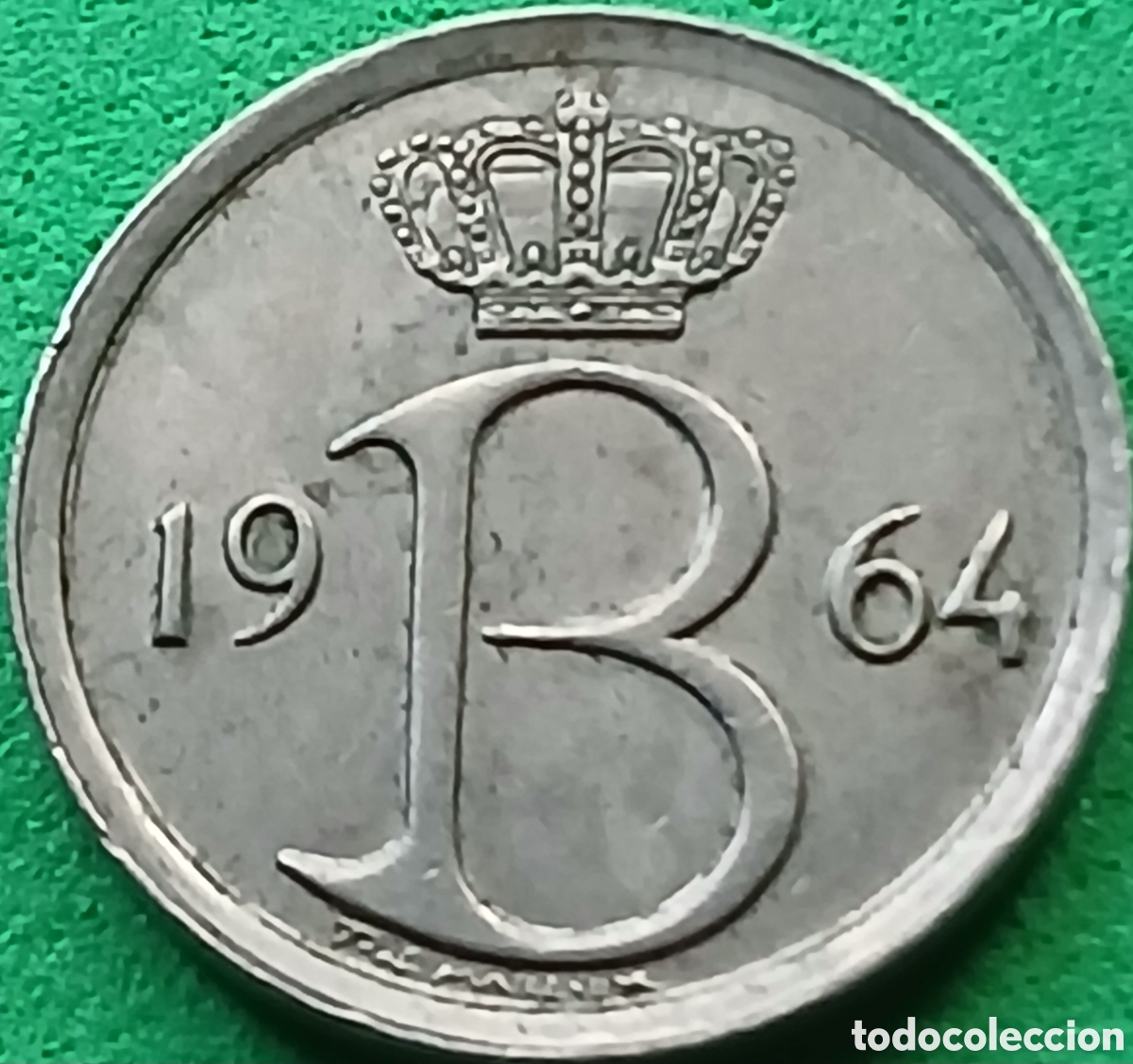Monedas antiguas de Europa: B&eacute;lgica 25 c&eacute;ntimos 1964 km#154 Belgie