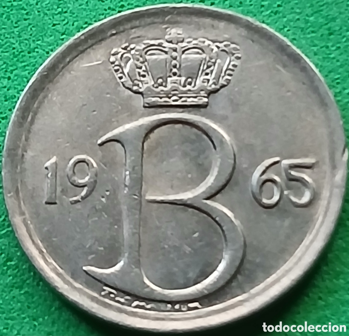 Monedas antiguas de Europa: B&eacute;lgica 25 c&eacute;ntimos 1965 km#154 Belgie