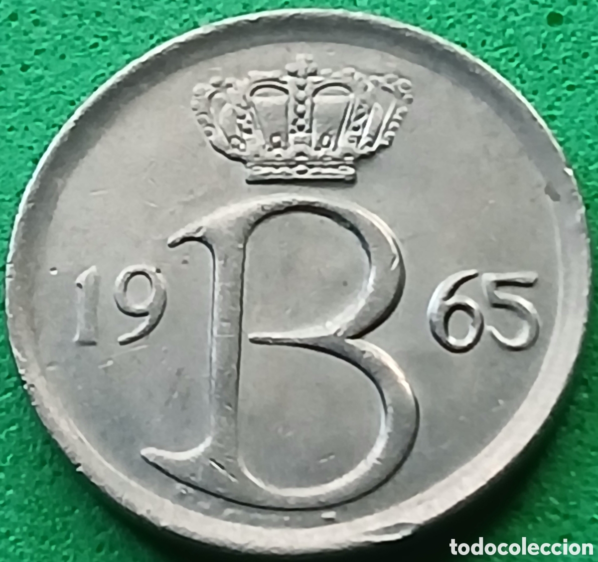 Monedas antiguas de Europa: B&eacute;lgica 25 c&eacute;ntimos 1965 km#153 Belgique