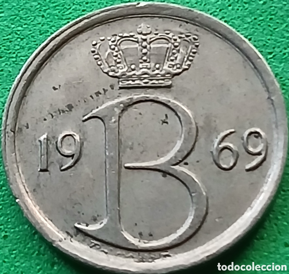 Monedas antiguas de Europa: B&eacute;lgica 25 c&eacute;ntimos 1969 km#154 Belgie