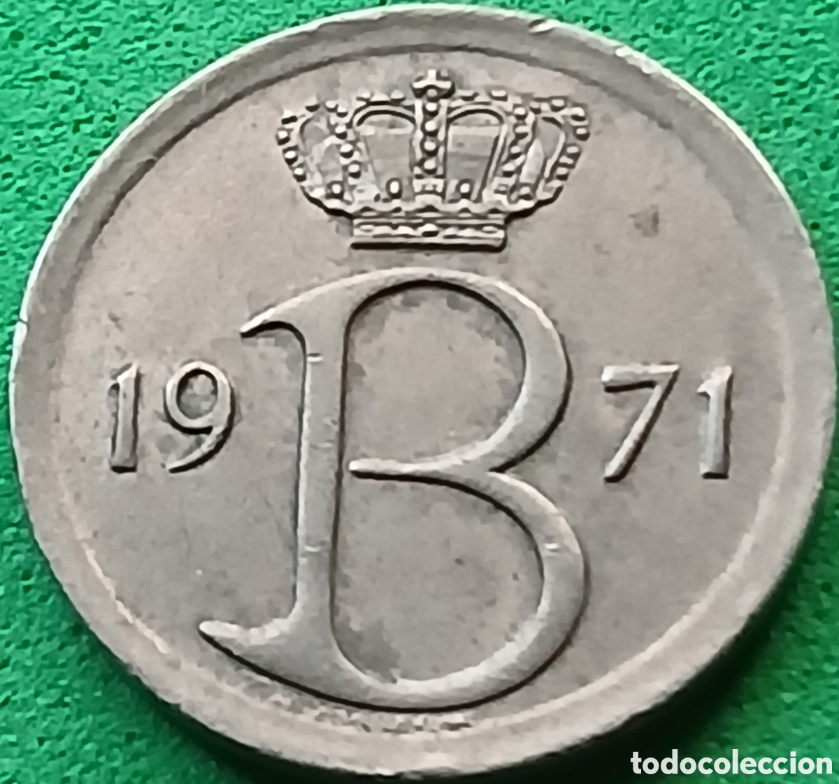 Monedas antiguas de Europa: B&eacute;lgica 25 c&eacute;ntimos 1971 km#153 Belgique