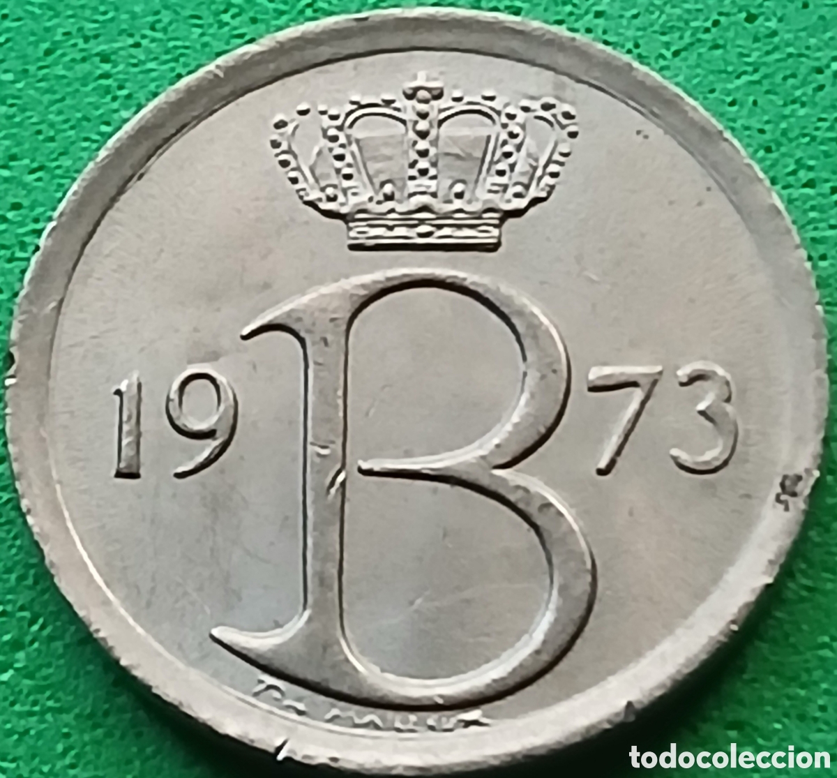 Monedas antiguas de Europa: B&eacute;lgica 25 c&eacute;ntimos 1973 km#153 Belgique