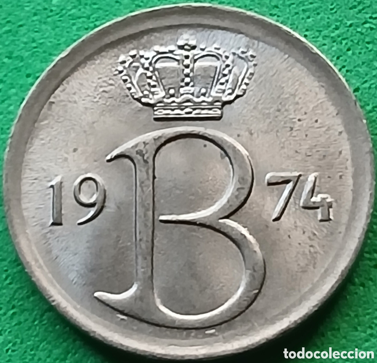 Monedas antiguas de Europa: B&eacute;lgica 25 c&eacute;ntimos 1974 km#153 Belgique