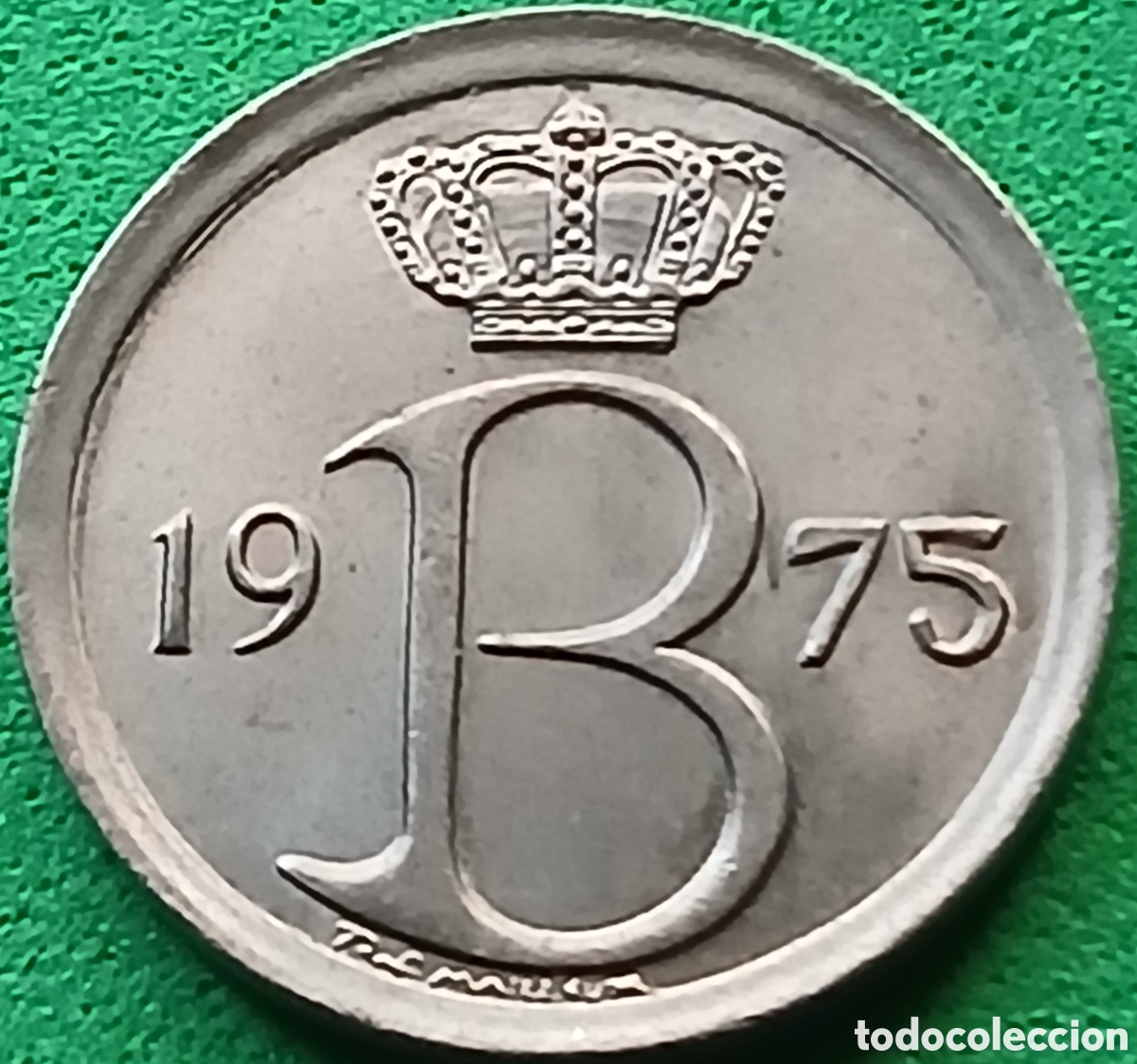 Monedas antiguas de Europa: B&eacute;lgica 25 c&eacute;ntimos 1975 km#153 Belgique