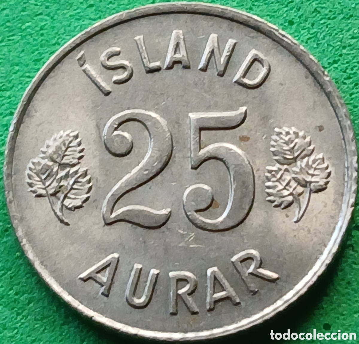 Monedas antiguas de Europa: Islandia 25 aurar 1965 km#11