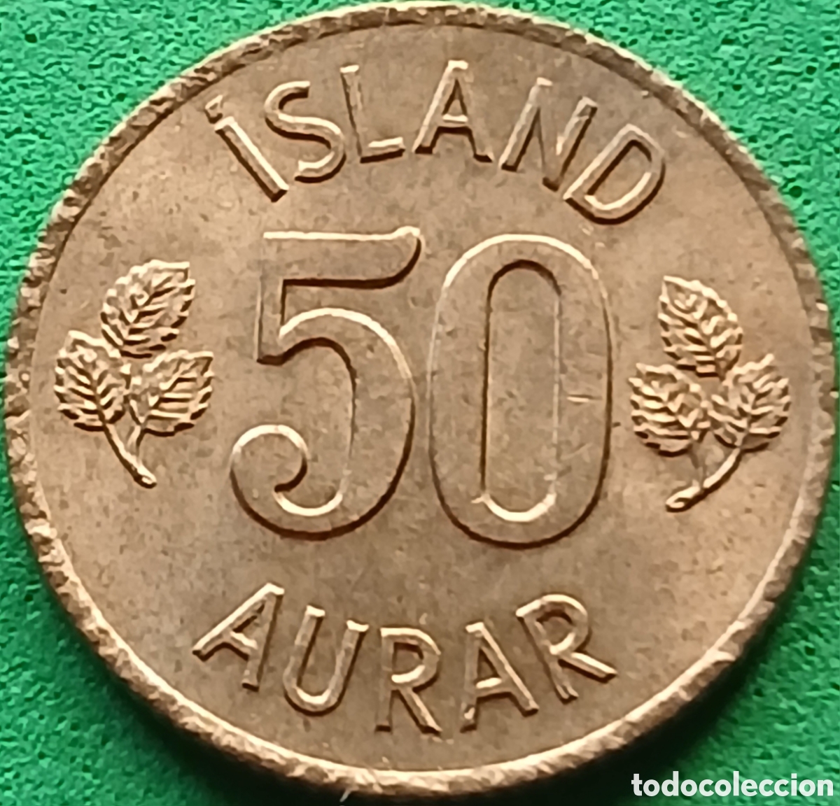 Monedas antiguas de Europa: Islandia 50 aurar 1970 km#17