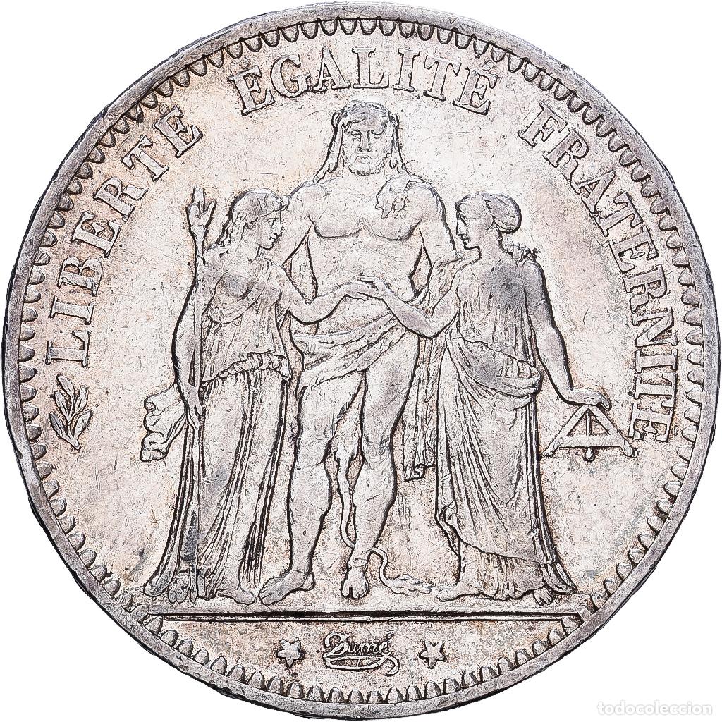 Monedas antiguas de Europa: [#1540083] Francia, 5 Francs, Hercule, 1874, Paris, Plata, MBC, KM:820.1