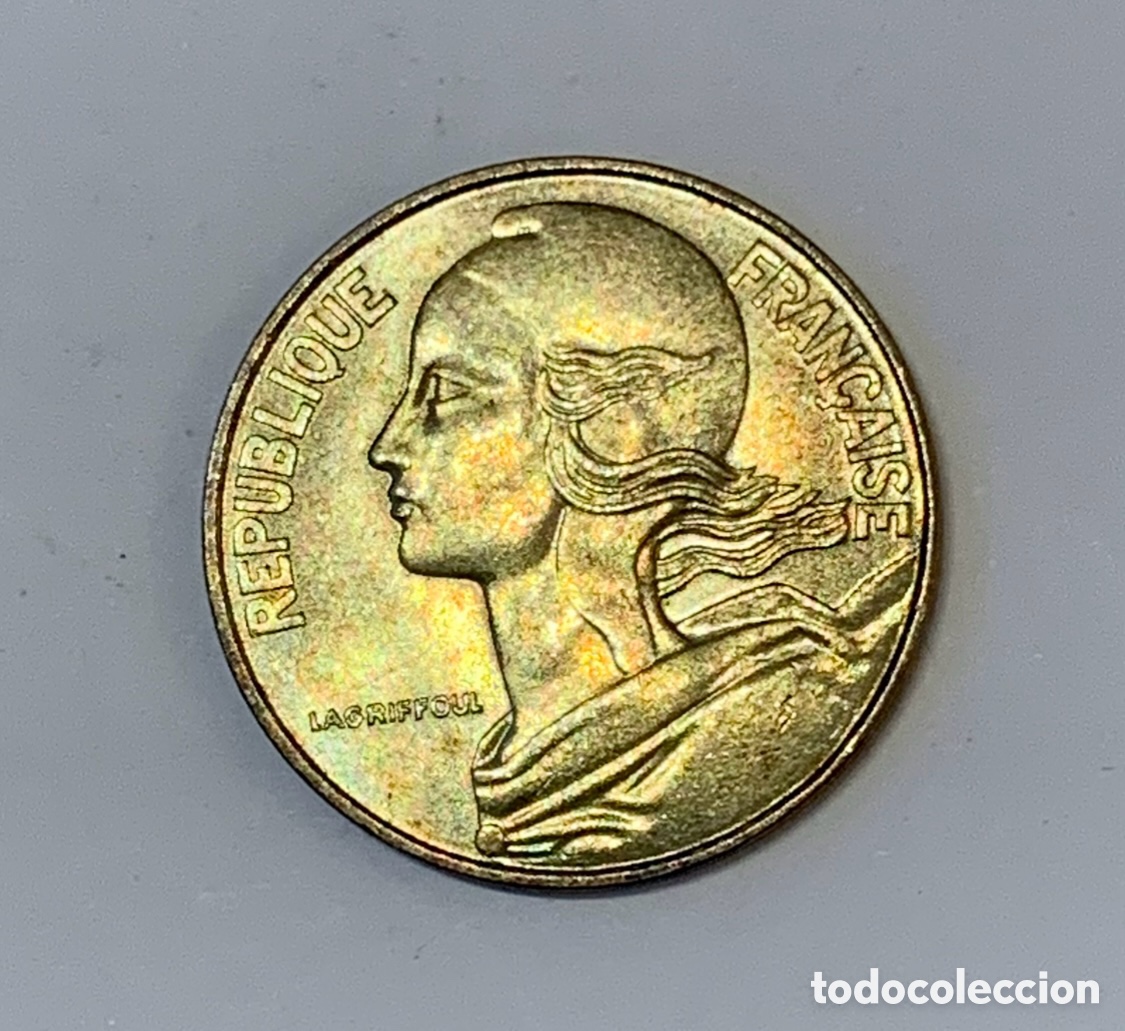 Monedas antiguas de Europa: Moneda. Republique Francoise. Lagriffoul. 20 Cmes. 1985.