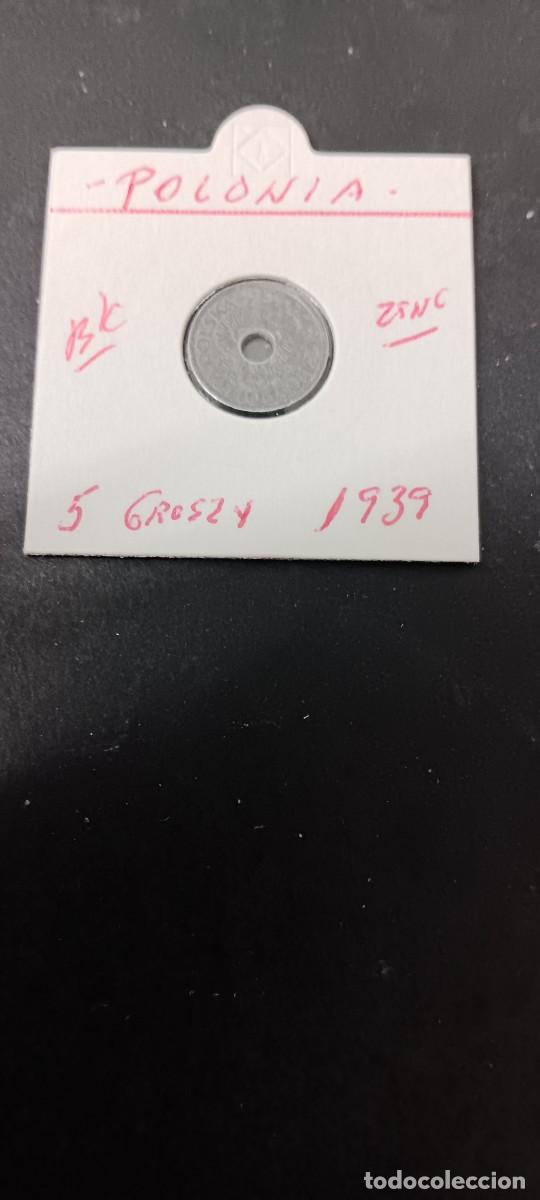 Monedas antiguas de Europa: POLONIA 5 GROSZY 1939 BC KM=35 (ZINC)II GM