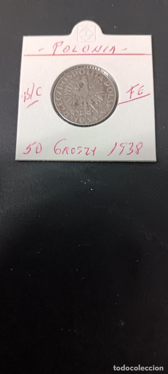 Monedas antiguas de Europa: POLONIA 50 GROSZY 1938 BC KM=38a (HIERRO)II GM