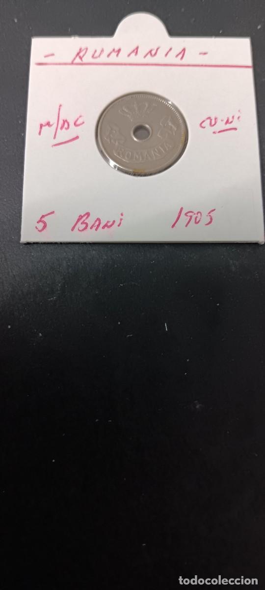 Monedas antiguas de Europa: RUMANIA 5 BANI 1905 MBC KM=31 (CUPRONIQUEL)CAROL I