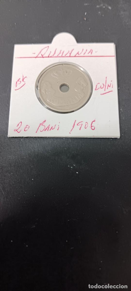 Monedas antiguas de Europa: RUMANIA 20 BANI 1906 BC KM=33 (CUPRONIQUEL)CAROL I