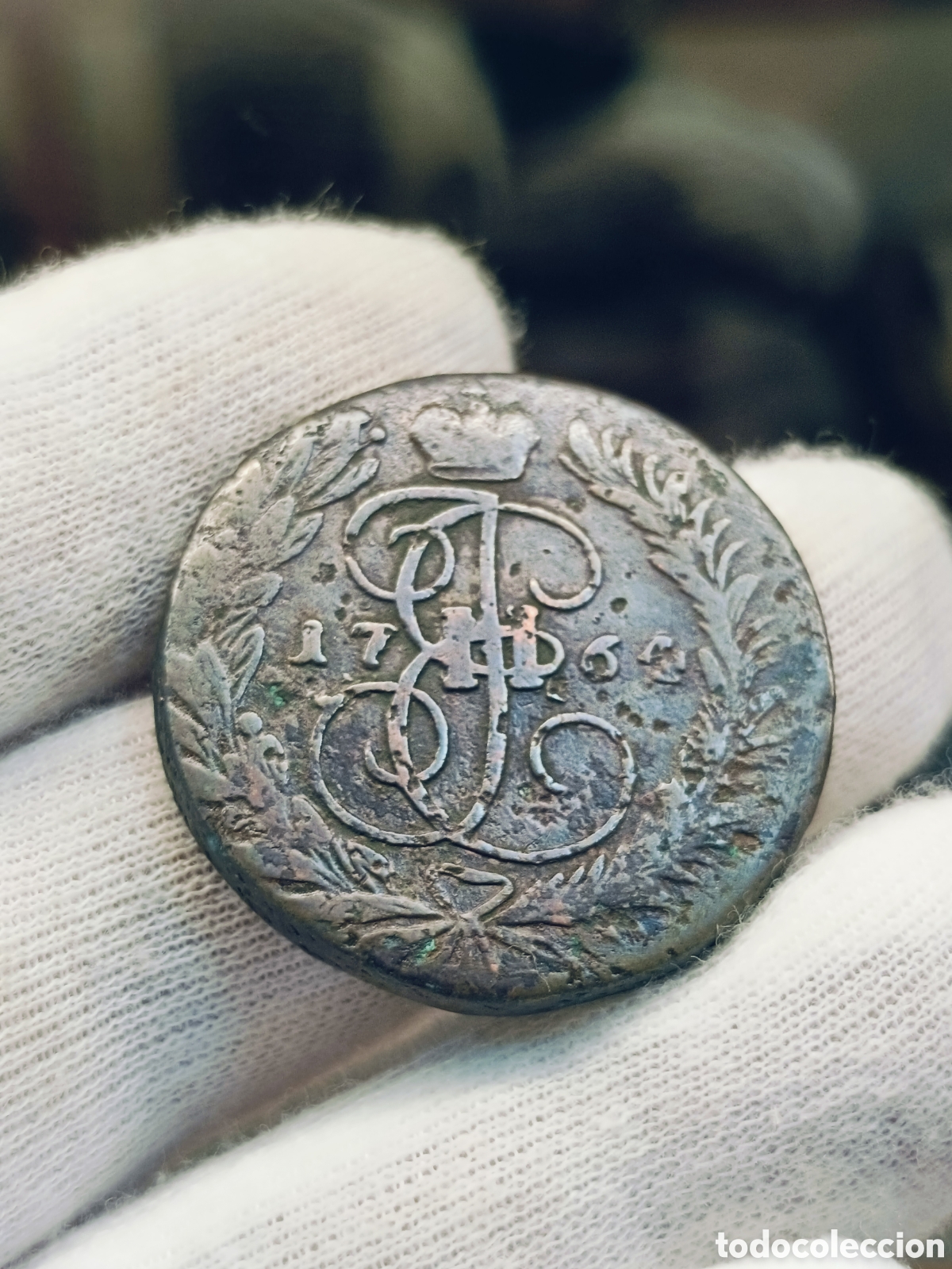 Monedas antiguas de Europa: RUSIA . 2 KOPEK . A&Ntilde;O 1764