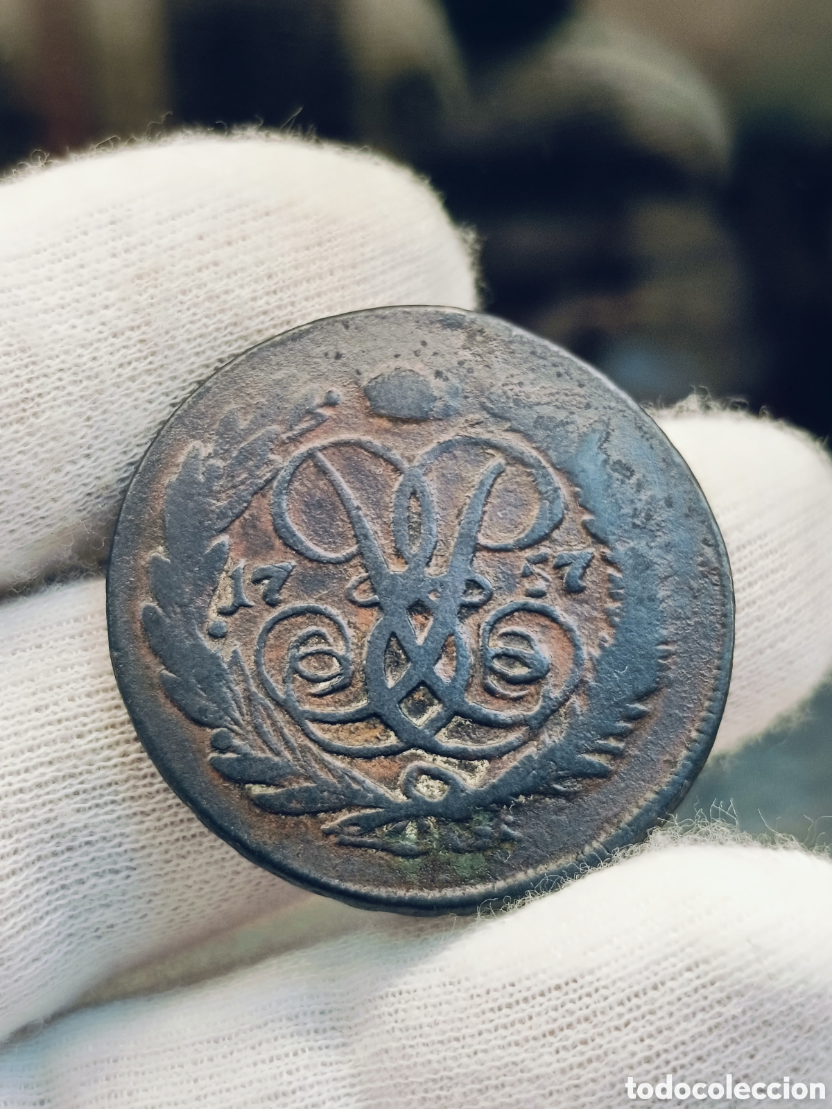 Monedas antiguas de Europa: RUSIA . 2 KOPEK . A&Ntilde;O 1757