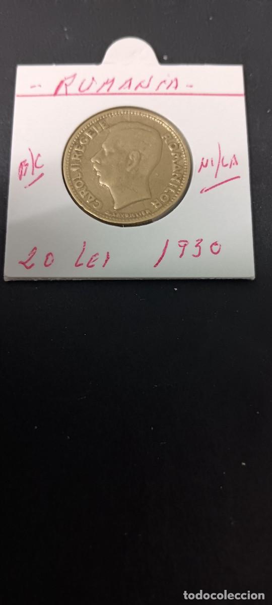 Monedas antiguas de Europa: RUMANIA 20 LEI 1930 BC KM=51 (NIQUEL-LAT&Oacute;N) CAROL II