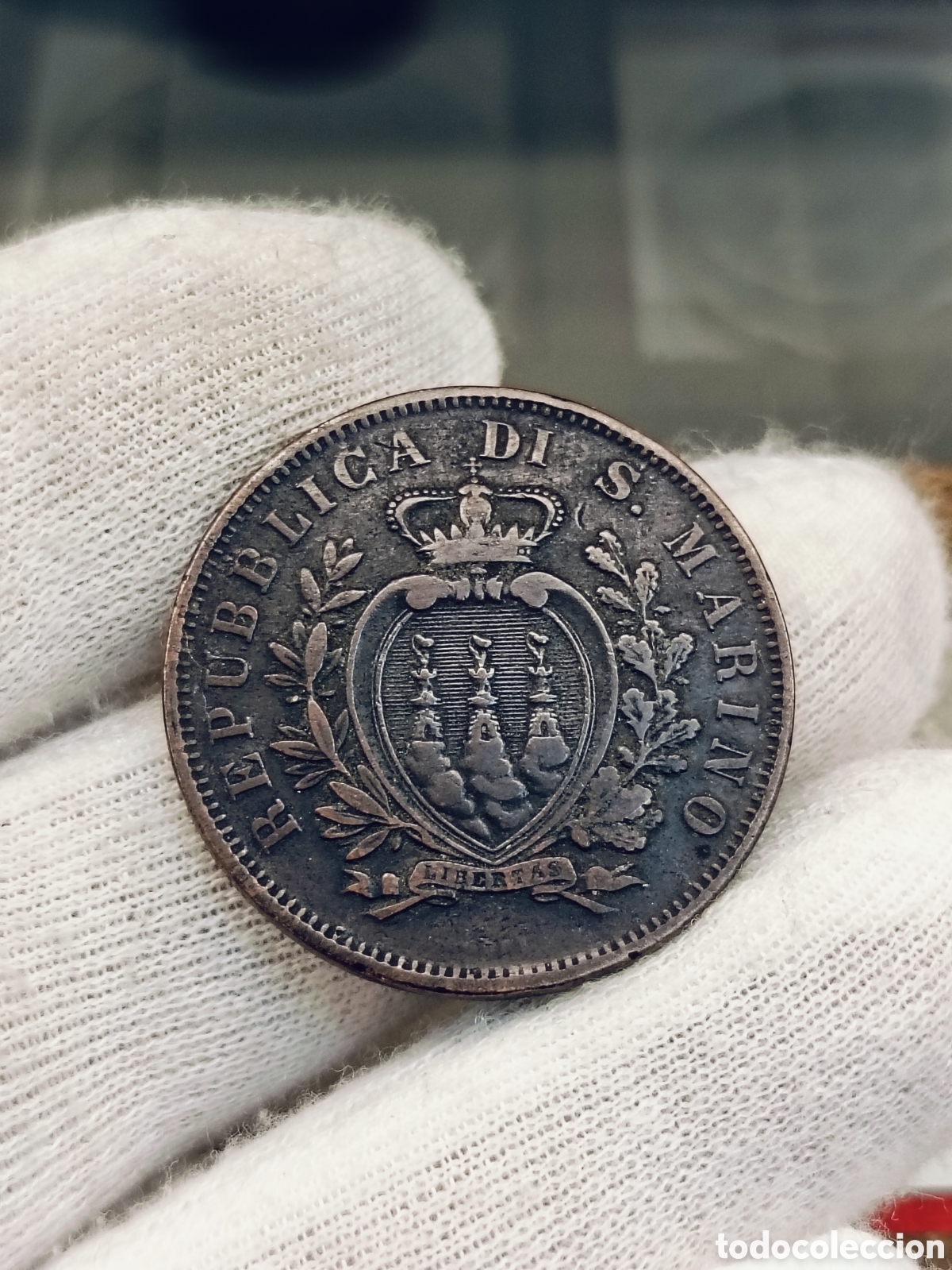 Monedas antiguas de Europa: SAN MARINO, MONEDA DE 10 CENTESIMI, A&Ntilde;O 1893