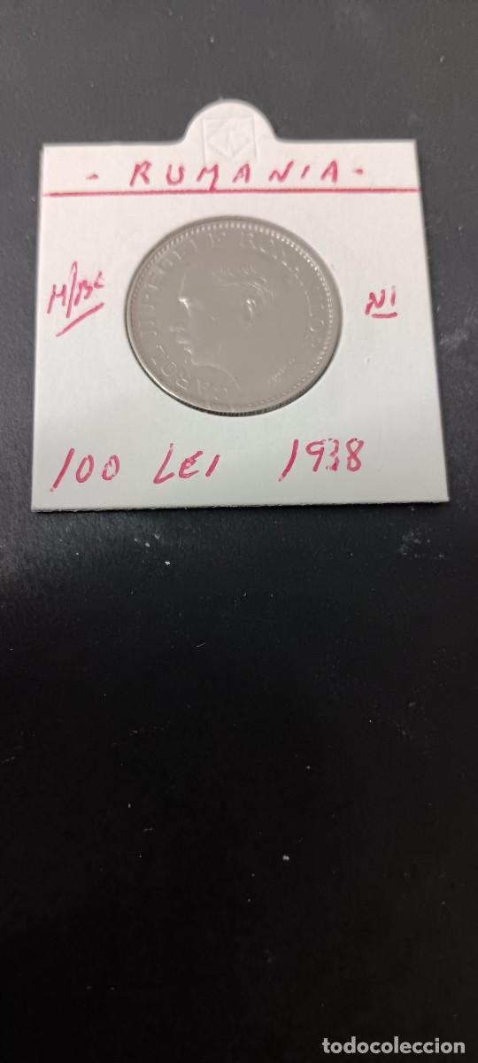 Monedas antiguas de Europa: RUMANIA 100 LEI 1938 MBC KM=54 (NIQUEL) CAROL II