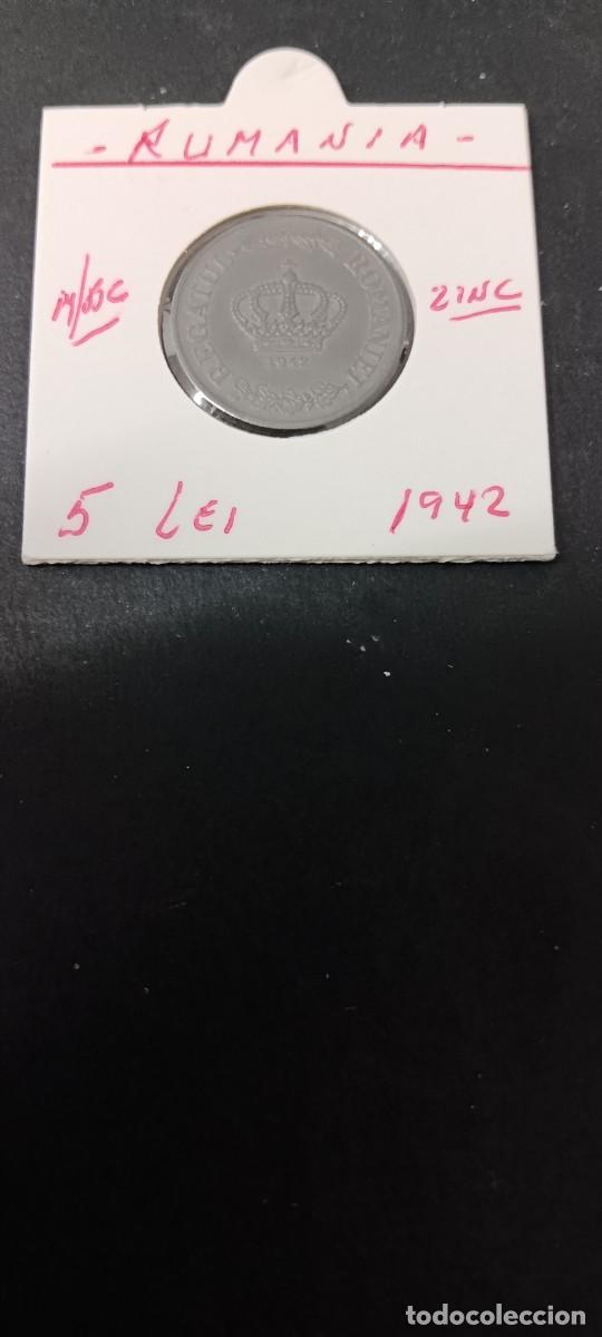 Monedas antiguas de Europa: RUMANIA 5 LEI 1942 MBC KM=61 (ZINC) MIHAI I