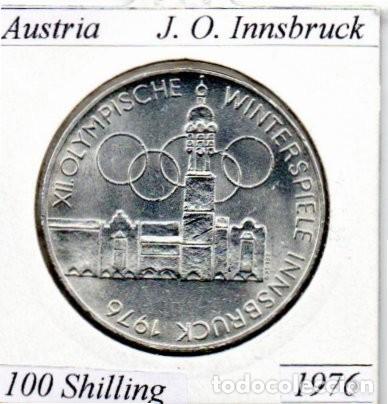 Monedas antiguas de Europa: AUSTRIA 1976, 100 SHILLING, J. O. INNSBRUCK; AG, SC2 FOTOS