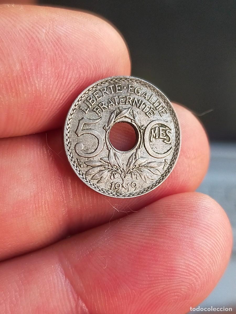 Monedas antiguas de Europa: MONEDA DE 5 CINCO CENTIMOS CENTIMES FRANCIA 1919 MUY BUENA CONSERVACION