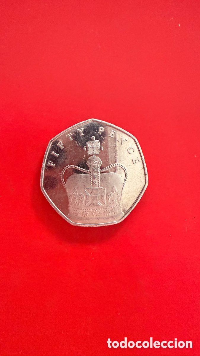 Moedas antigas da Europa: Moneda conmemorativa de 50 peniques de la (Isle of Man) &ndash; 2018 &ndash; Imperial State Crown