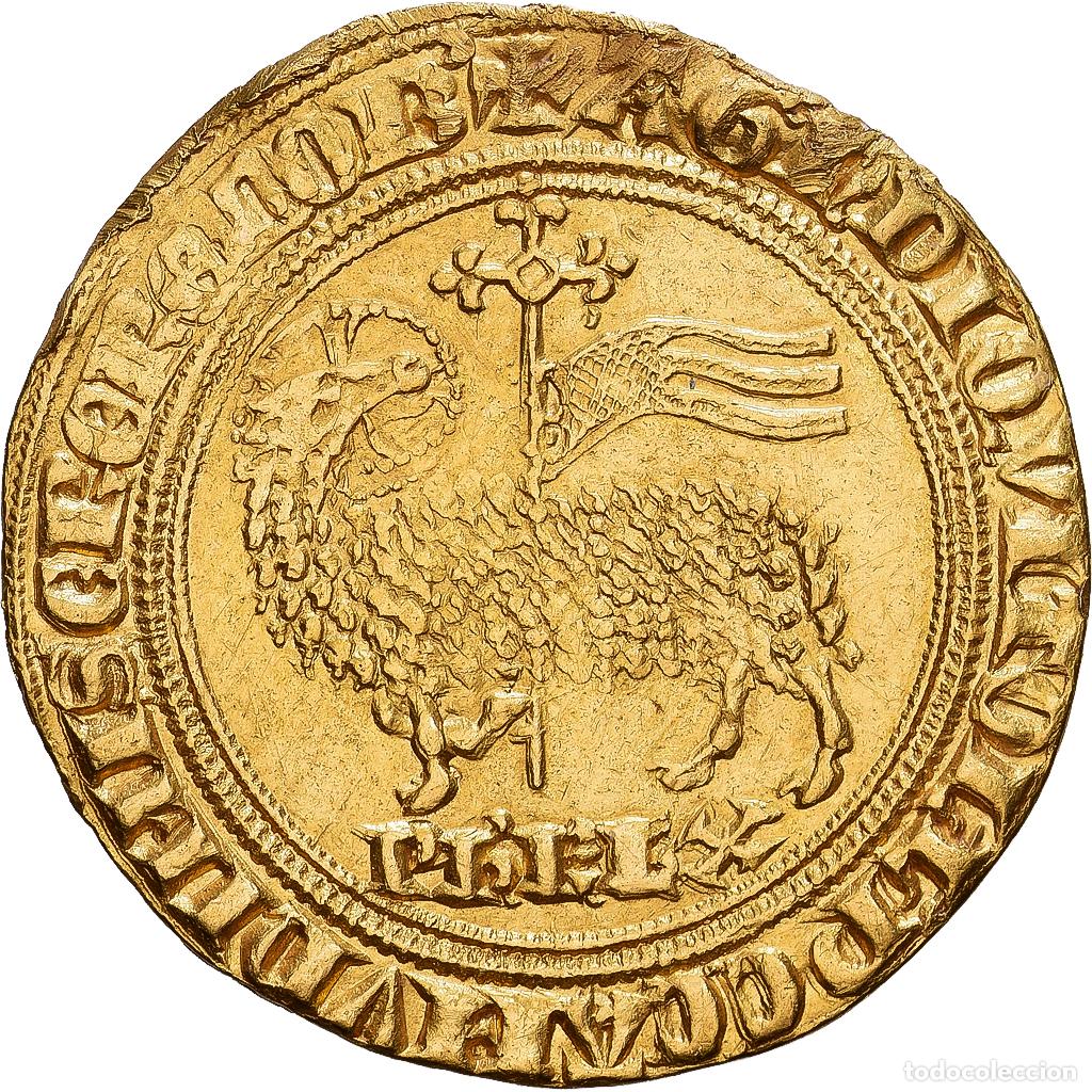 Monedas antiguas de Europa: [#139756] Francia, Philippe IV le Bel, Agnel d'or, 1311, Oro, MBC+, Duplessy:212